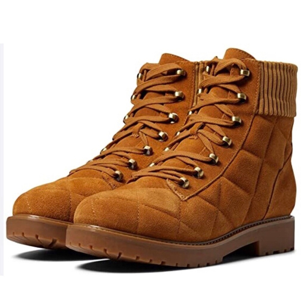 Easy Spirit Boots Martha Stewart Lakely Lace-up Hikers Cognac Size 6